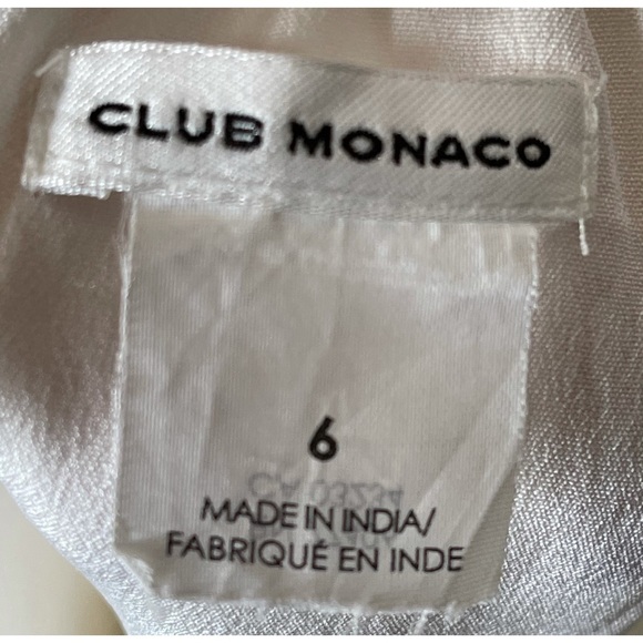 Club Monaco Silk Embellished Mini Skirt Mirrors Pull-On Ivory Sz 6 - Picture 8 of 8